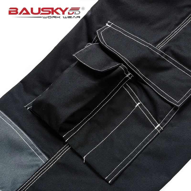 Polycotton Work Pants Men Electrician Long Working Pants for Man Multi Pockets Cargo Trousers Men Workwear Pants for Men