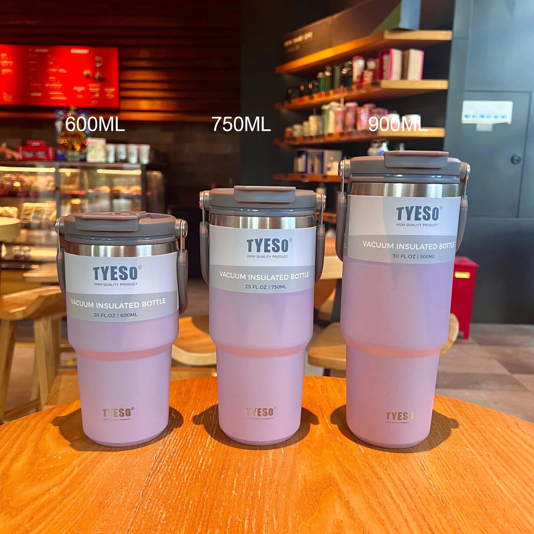 Tyeso Coffee Cup Stainless Steel Thermos Bottle Double-layer Insulation Cold And Hot Travel Mug Vacuum Flask Car Water Bottle