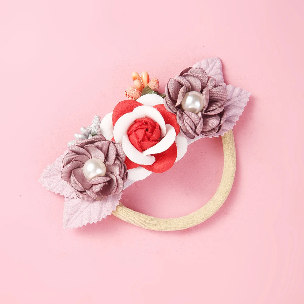 Baby Girl Headband – Elastic Floral Headwear