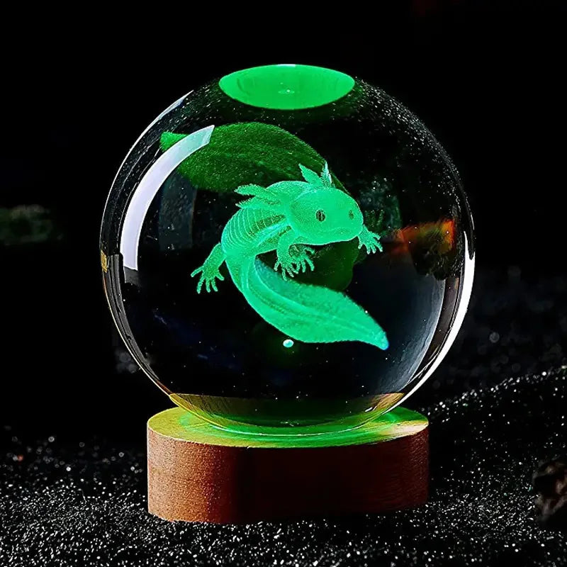 Axolotl Crystal Ball – Night Light Decoration