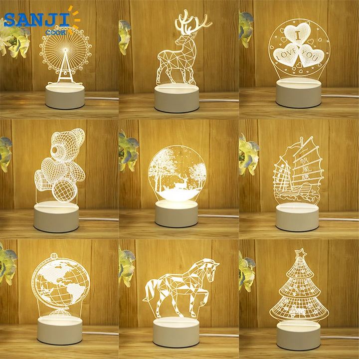 USB Acrylic Night Lights – Xmas Decor