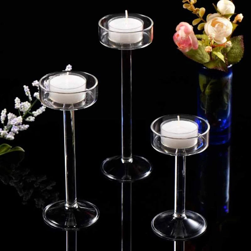 Glass Candle Holder Set – Tealight Home & Party Decor