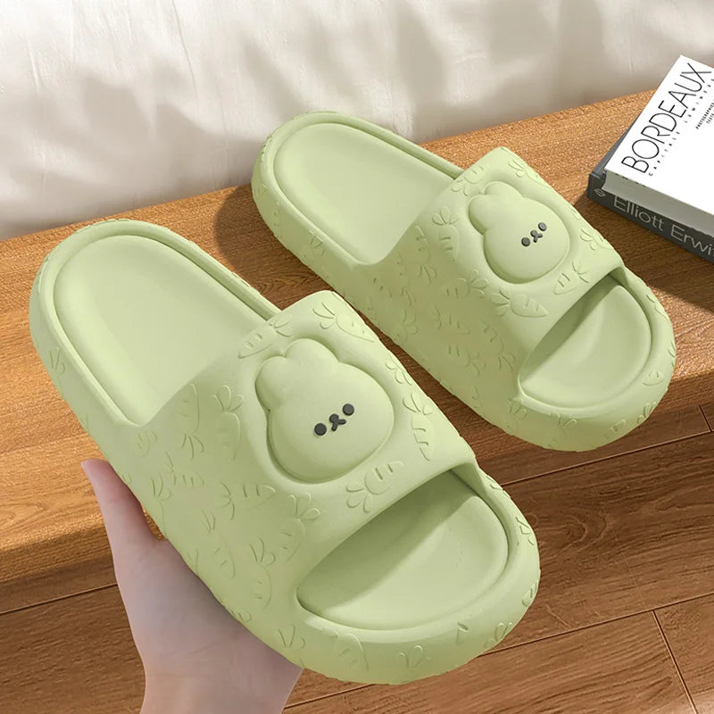 Cool slippers for women, new summer indoor home, bathroom, bath, quiet, external wear, non slip couple slippers for men