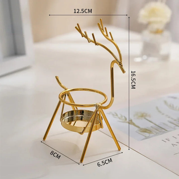 Leaf Design Metal Candlestick – Romantic Wedding Candelabra