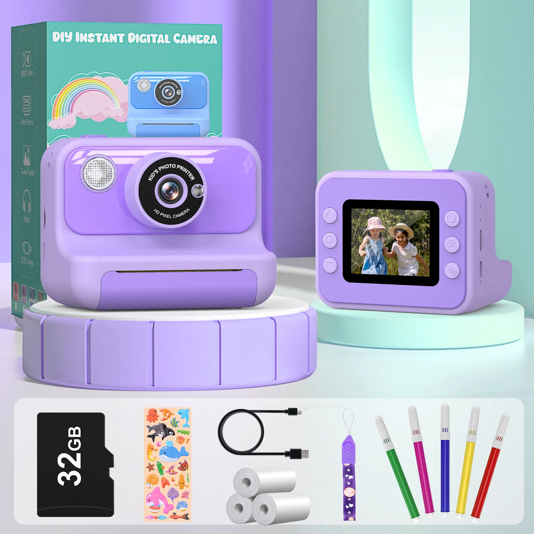 Gofunly Kids Instant Print Camera – 1080P HD Thermal Printing