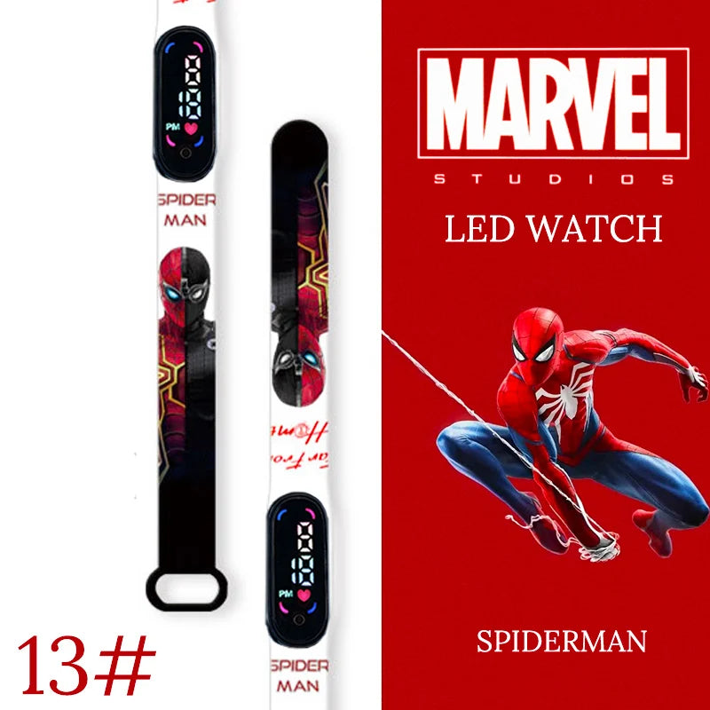 MINISO Spiderman Kids Digital Watch - Waterproof LED Sport Wristband