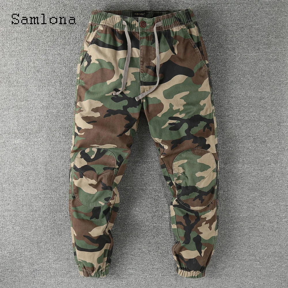 American Style Cargo Pants – Men's Elastic Waist Camo