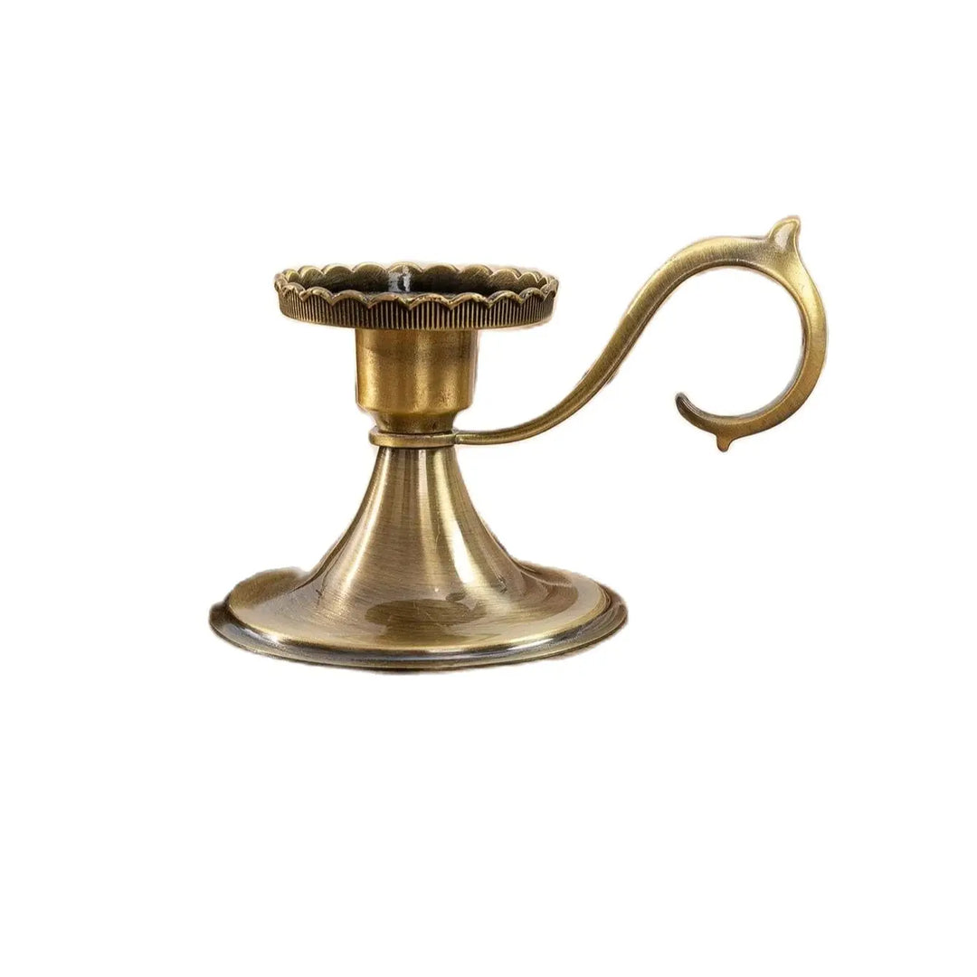 European Style Candle Holder – Metal Hand-Held Ornament