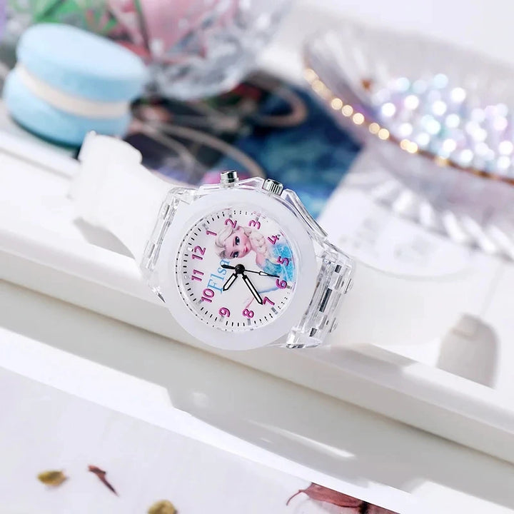 MINISO Disney Frozen LED Watch - Glowing Kids Quartz Wristwatch