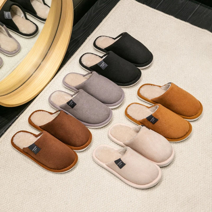 New Trend Winter Couple Indoor Non-slip For Men Women Flip Flops Warm Slippers Home Slides Casual bedroom Soft Comfort Shoes