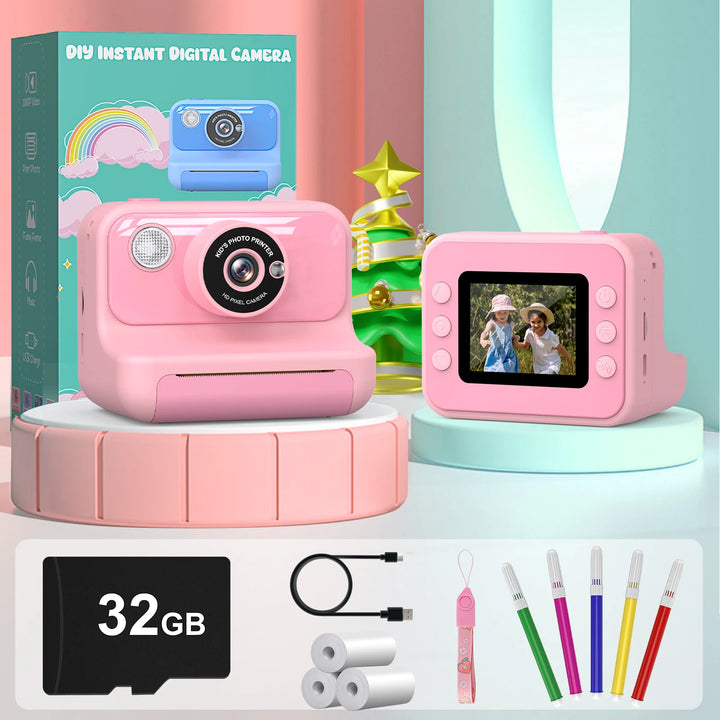 Gofunly Kids Instant Print Camera – 1080P HD Thermal Printing