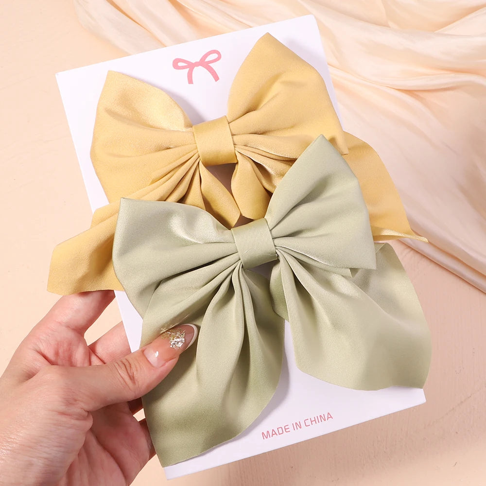 Sweet Print Bow Hair Clips – Summer Accessories