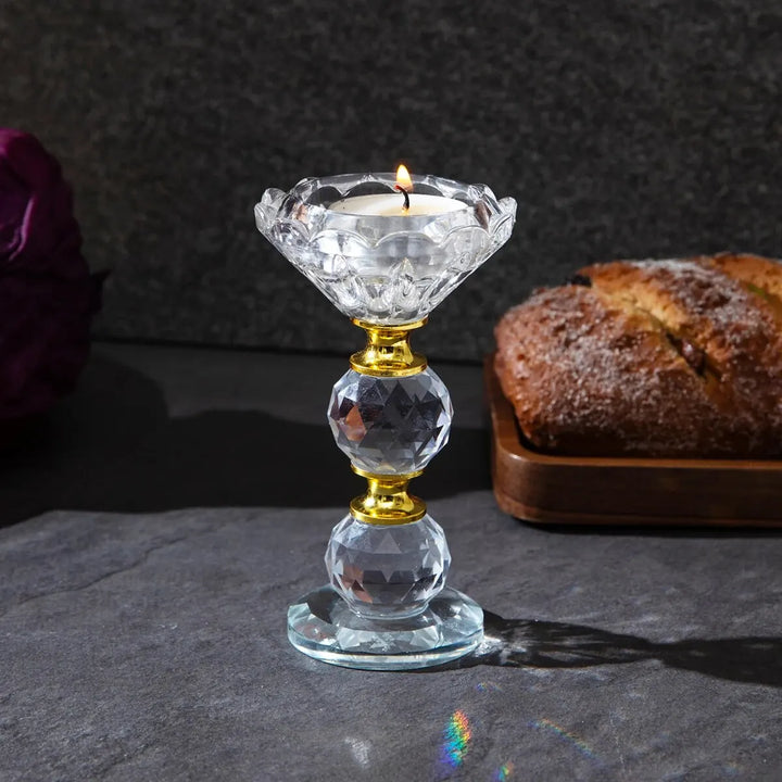 Crystal Glass Candle Holder