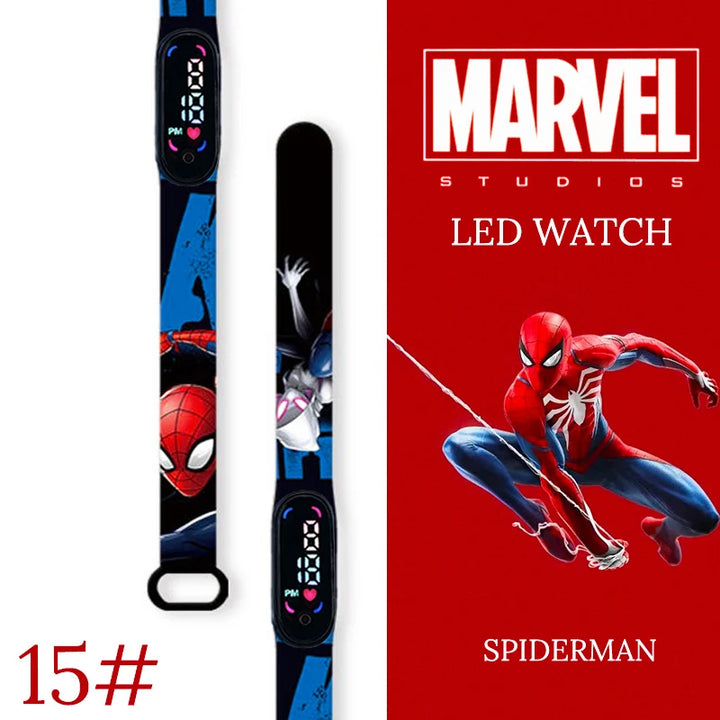 MINISO Spiderman Kids Digital Watch - Waterproof LED Sport Wristband