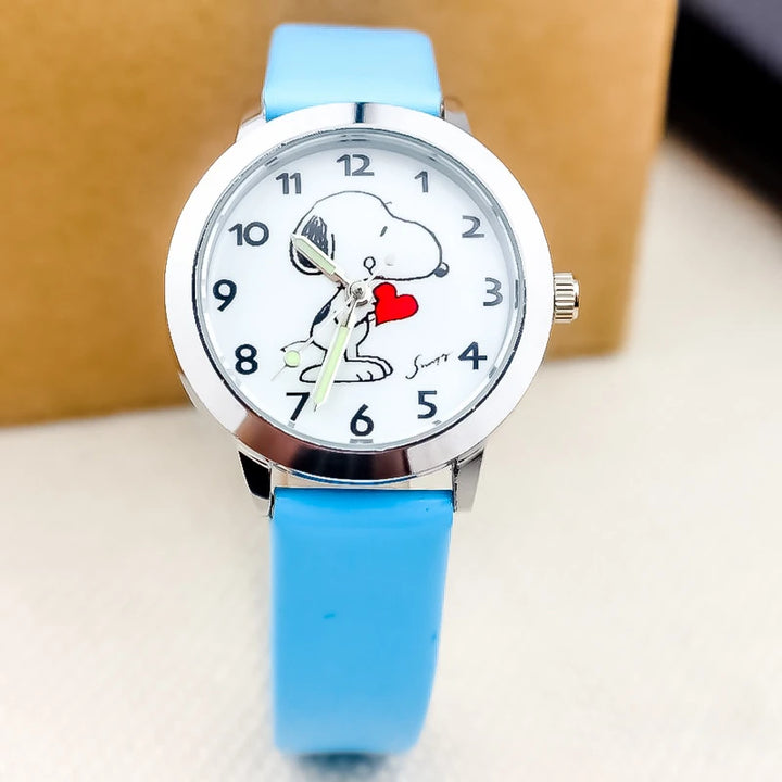 MINISO Snoopy Kids Quartz Watch - Kawaii Noctilucent Design