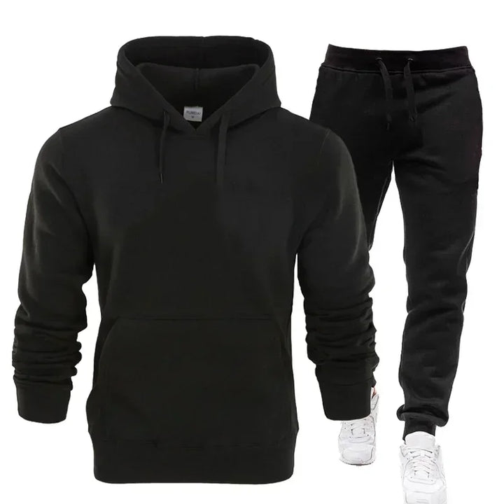 Basic Sweatshirt Hoodies & Pants Set