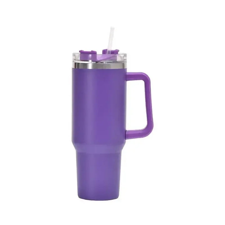 Water Bottle Insulated Tumbler with Handle Straw Double Wall Thermal Iced Travel Cup Car Thermos Mug Perfect Gift