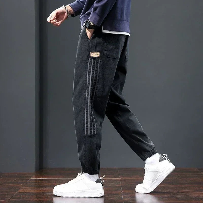 Trousers Man Autumn Cargo Pants For Men Joggers Grey With Stylish Hot Large Size Harajuku Cheap Nylon Big Luxury Baggy Slacks