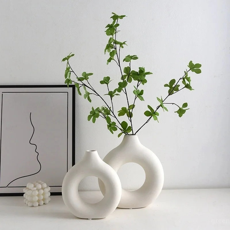 Nordic Plastic Flower Vase – Stylish Home & Wedding Decor