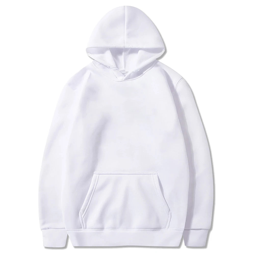 Men's Hoodie – Casual Solid Color Sweatshirt