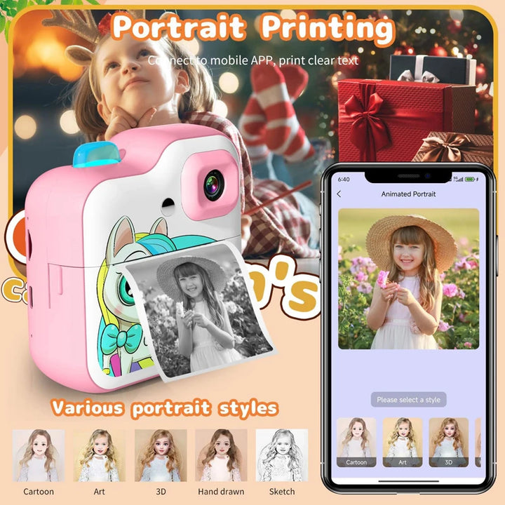 Mini Instant Print Kids Camera – Inkless Digital Toy