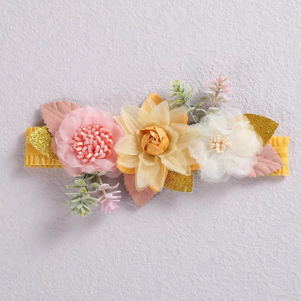 Baby Girl Headband – Elastic Floral Headwear