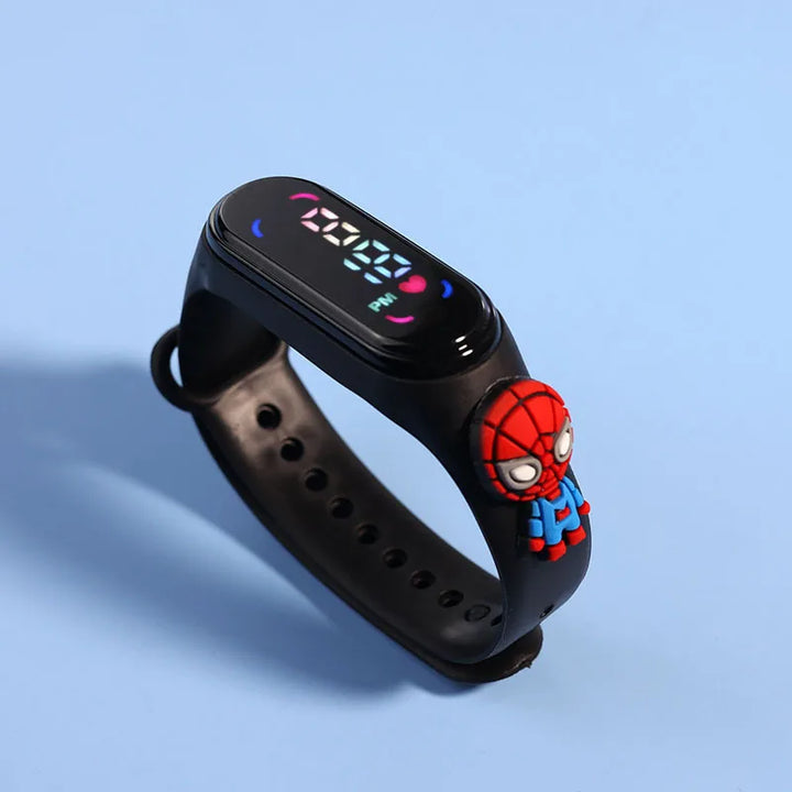 MINISO Spiderman Kids Digital Watch - Waterproof LED Sport Wristband