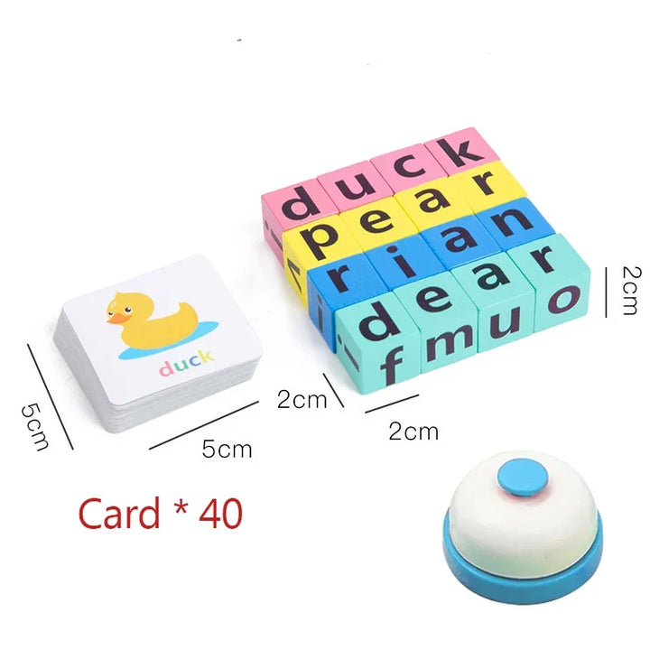 Montessori Wooden Letters Puzzle & Word Matching Game