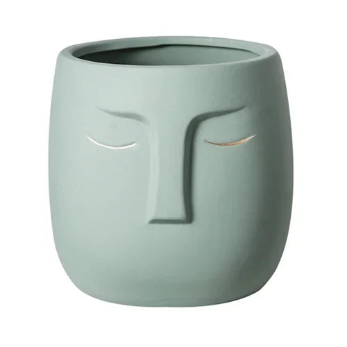 European Face Ceramic Planter