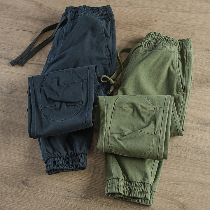 American Retro Cargo Pants – Men's Cotton Straight Trousers