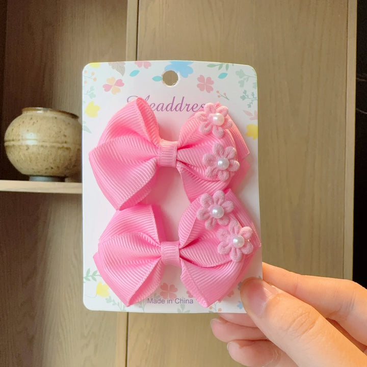 Baby Hair Bows – Ribbon Bowknot Clips