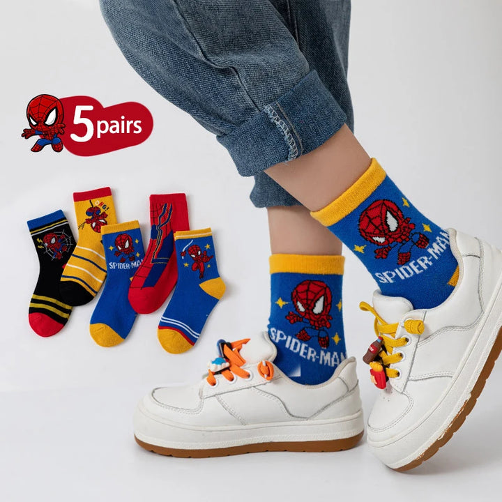 Children's SpiderMan Socks – Cartoon Cotton