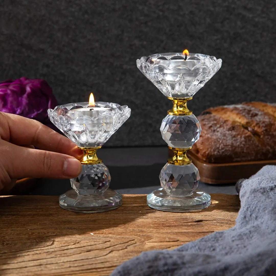 Crystal Glass Candle Holder