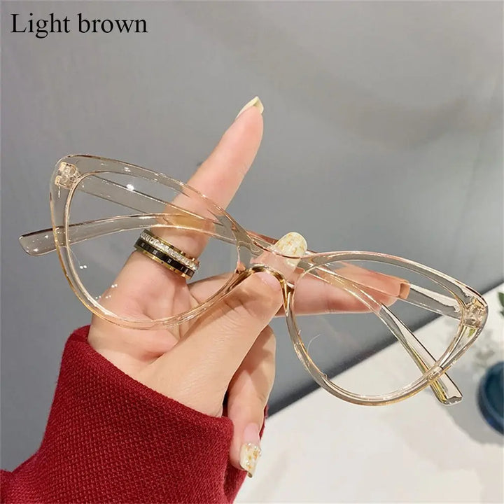 Women Anti Blue Rays Glasses Fashion Cat Eye Computer Goggles Big Frame Eyeglasses Vision Care Blue Light Blocking Eyewear