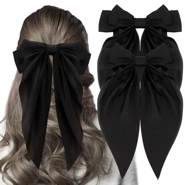 Elegant Bow Ribbon Hair Clip – Satin Bowknot Hairpin