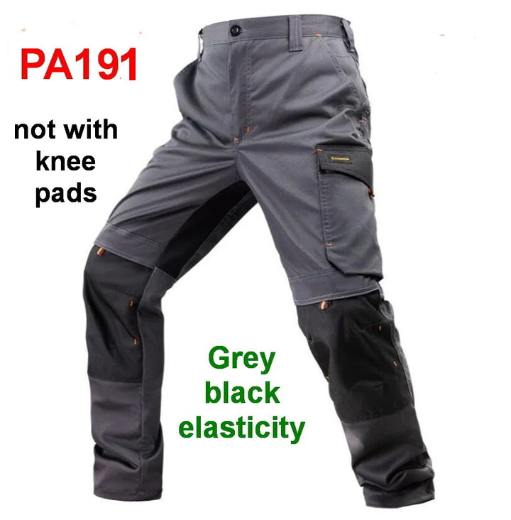 Men Outdoor Labor Trousers, Elastic Cargo Pants With Hanging Tool Pocket