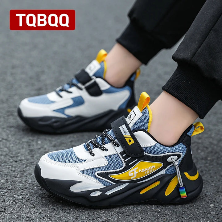 Kids Boy Fashion Trend Casual Sneaker Non-Slip Children's Sports Shoes Breathable Mesh Comfortable Wear