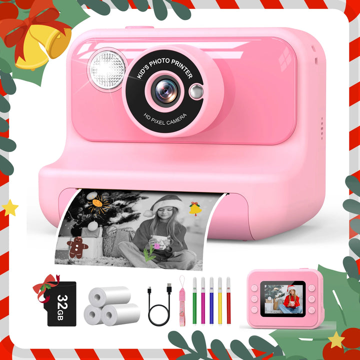 Gofunly Kids Instant Print Camera – 1080P HD Thermal Printing