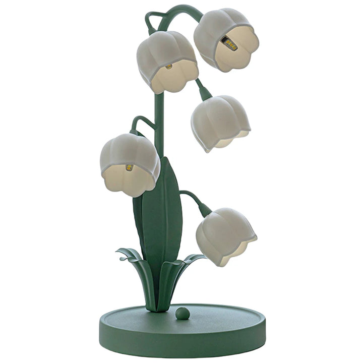 Flower Table Lamp PC Lamp Shades Lily of The Valley Desk Lamp Pastoral Style Floral Light for Home Office