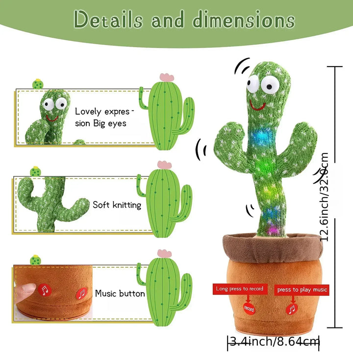 Dancing Talking Cactus Toy – Interactive Plush Gift