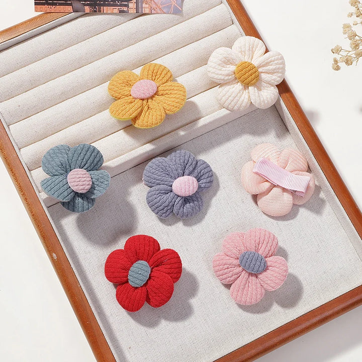 Children's Flower Hair Clip Set