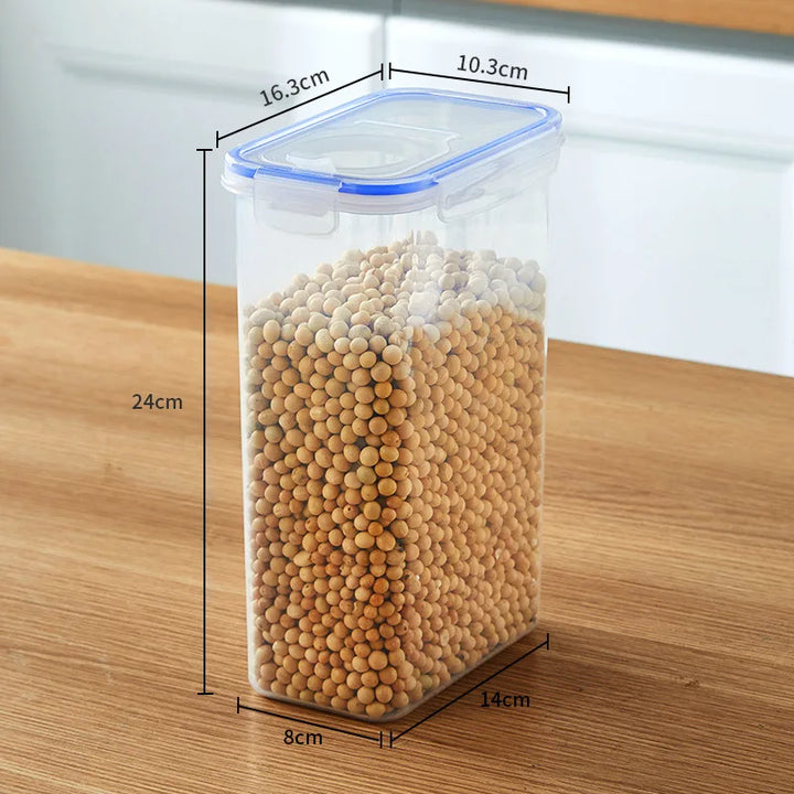 Food Storage Containers with Lids Stackable Treat Box Containers for Kitchen Pantry Organization Containers for Rice Dispenser