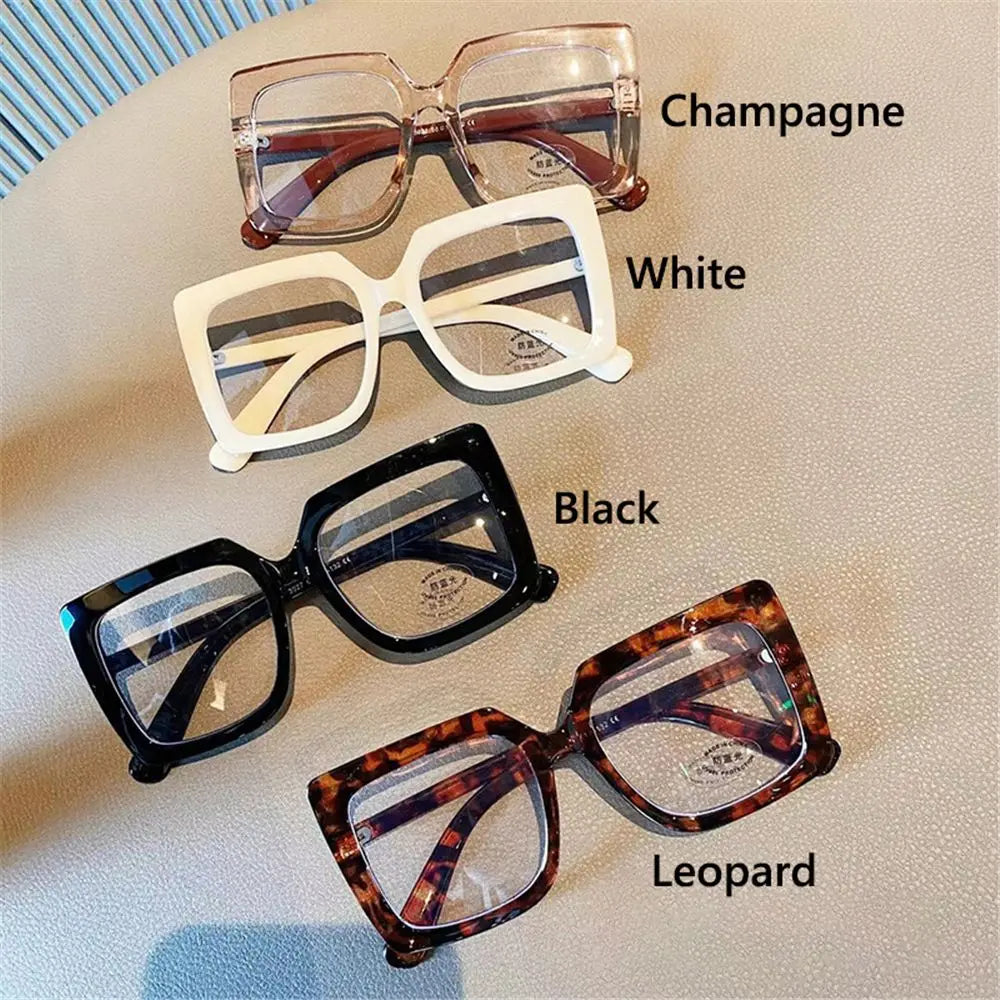 Big Square Anti Blue Light Glasses Women's Glasses New Trend Computer Goggles Glasses Transparent Optical Spectacle Eyeglasses