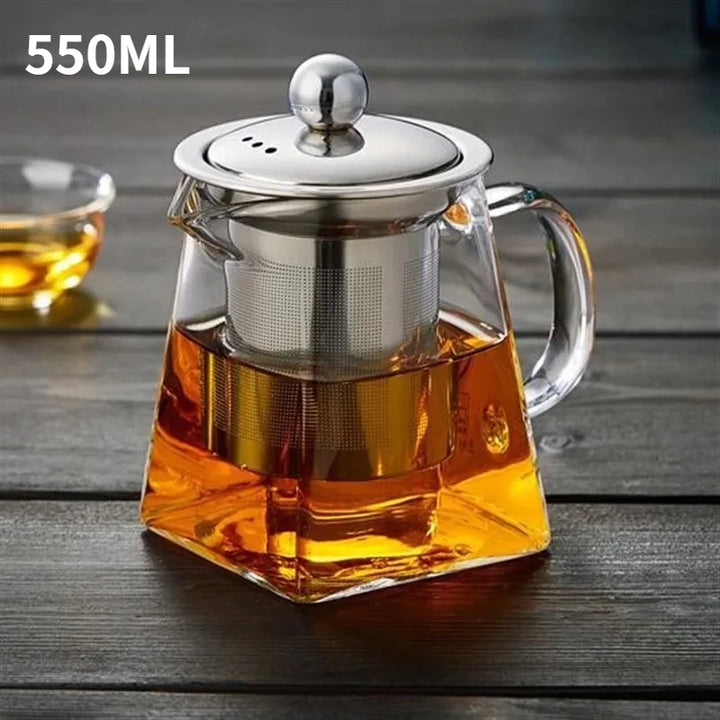 Glass Teapot with Infuser – Elegant Tea Set Kettle