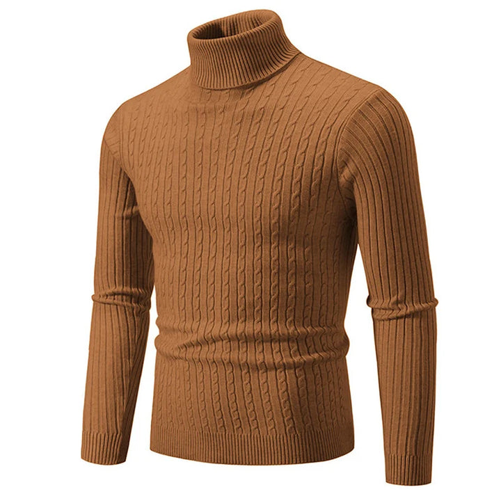 Winter High Neck Thick Warm Sweater Men Turtleneck Brand Mens Sweaters Slim Fit Pullover Men Knitwear Male Double Collar