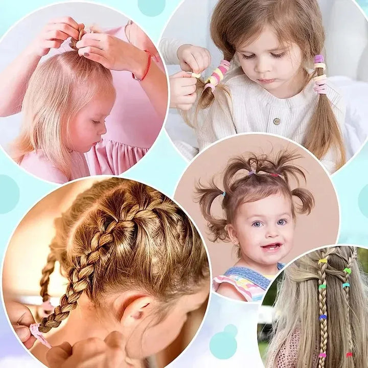 Kids Hair Accessories Set - Variety Scrunchies & Clips