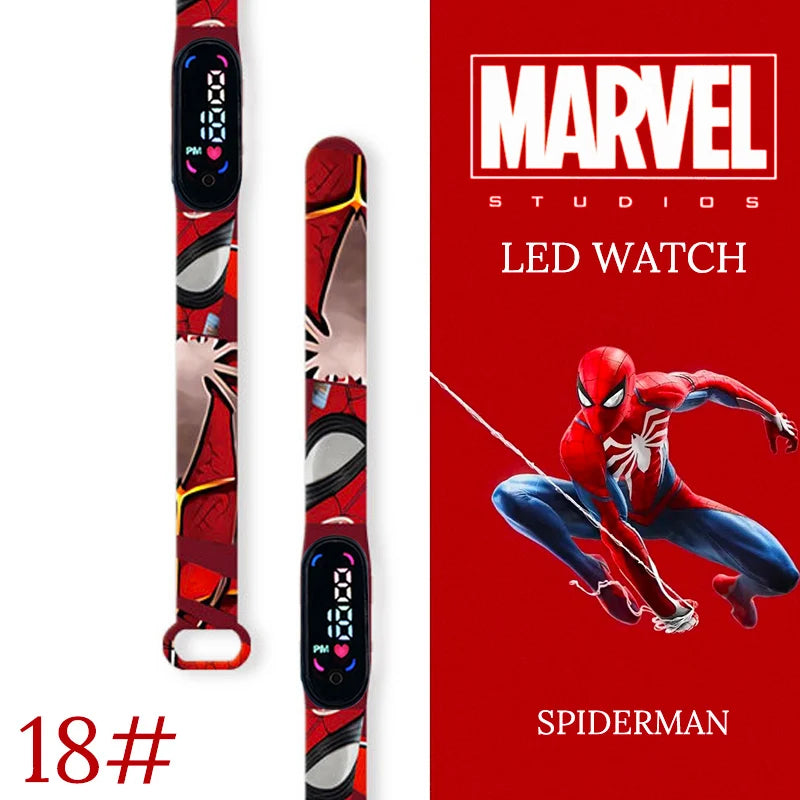 MINISO Spiderman Kids Digital Watch - Waterproof LED Sport Wristband