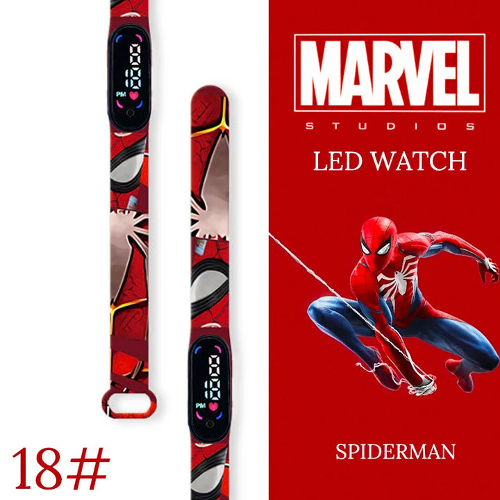 MINISO Spiderman Kids Digital Watch - Waterproof LED Sport Wristband