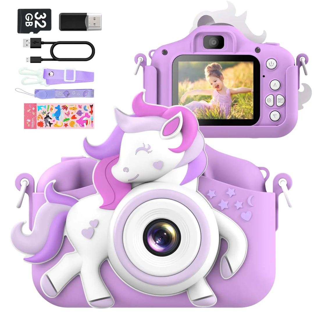 Kids Selfie Camera – 20MP HD 1080P with 32GB Card