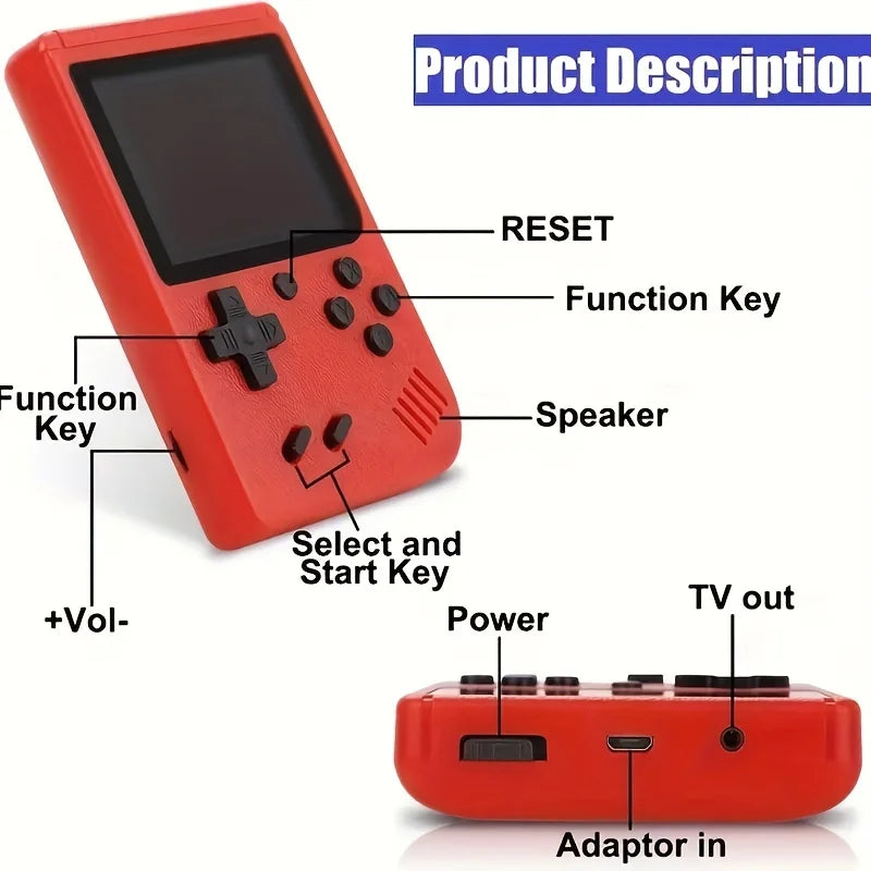 Retro Handheld Game Console – 2.4 Inch LCD Screen